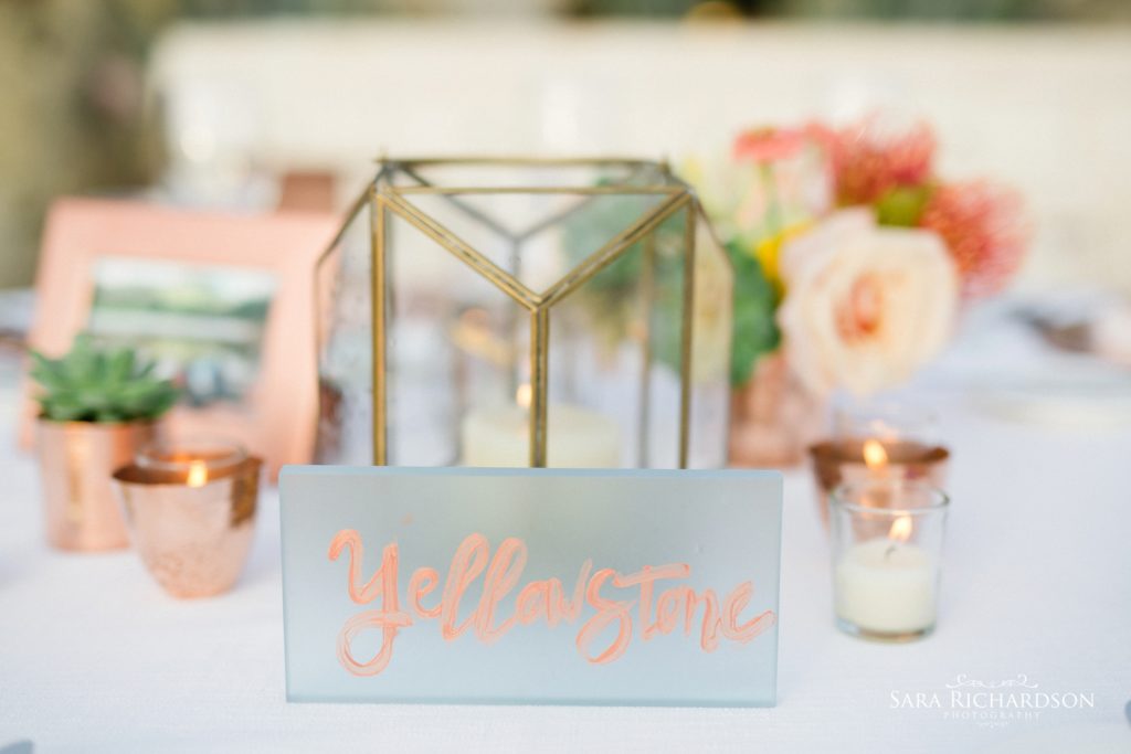 modern wedding effects on this wedding table