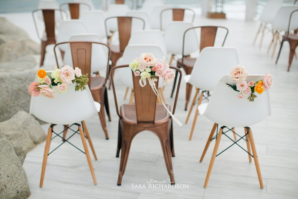 even the chairs were modern at this wedding