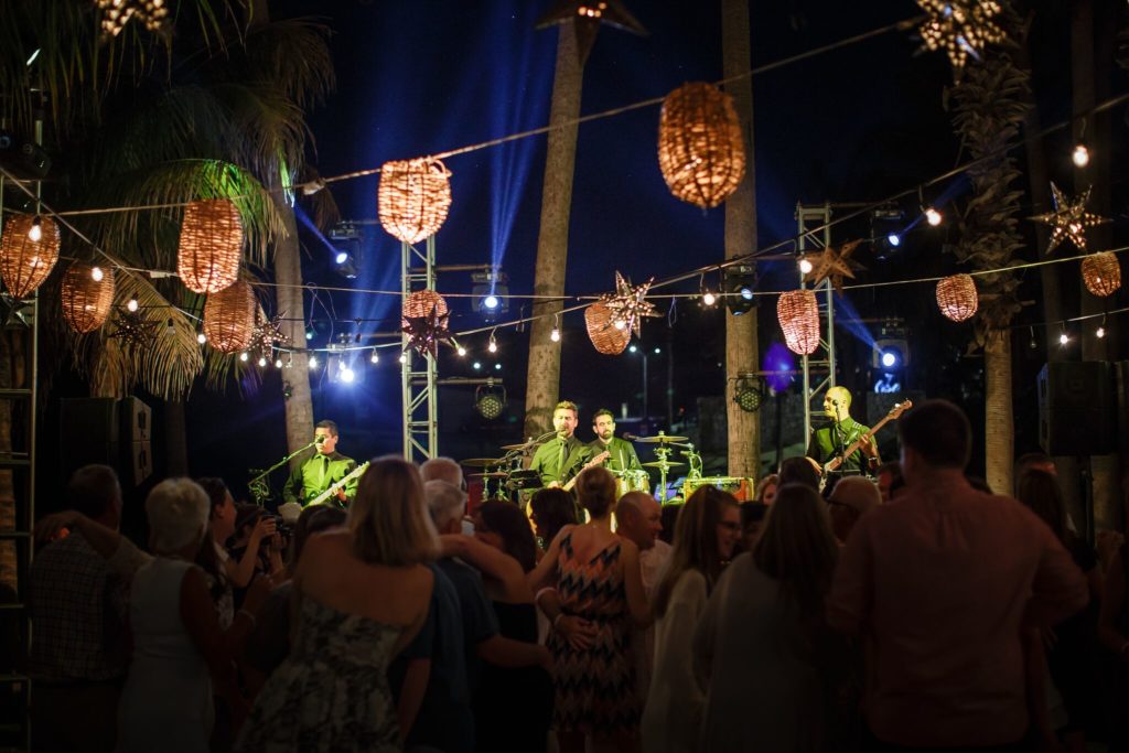 party time at Cabo beach wedding