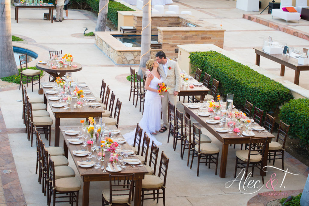 Mexico beach wedding table settings