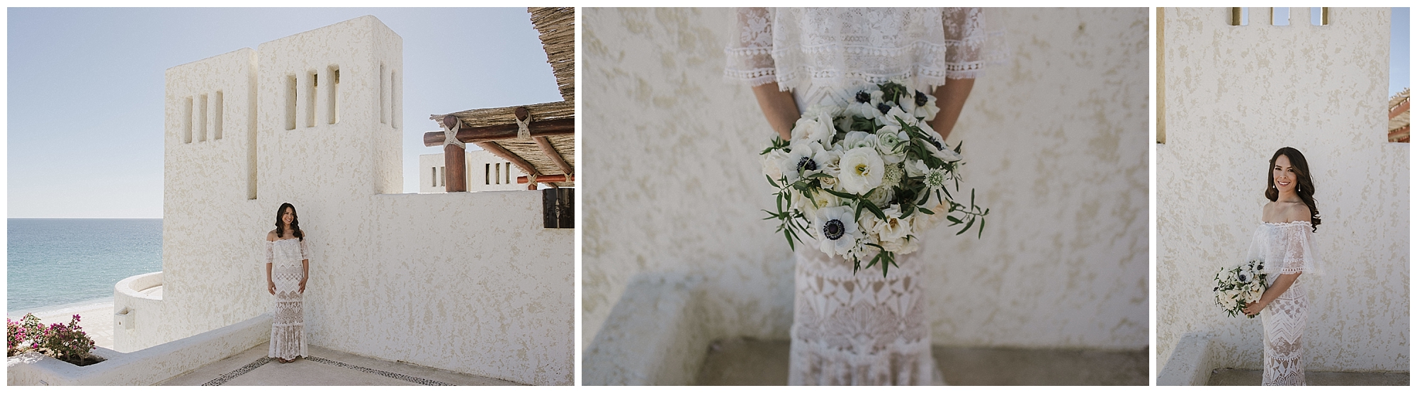 Marissa wore a stunning gown for her beautiful Cabo wedding