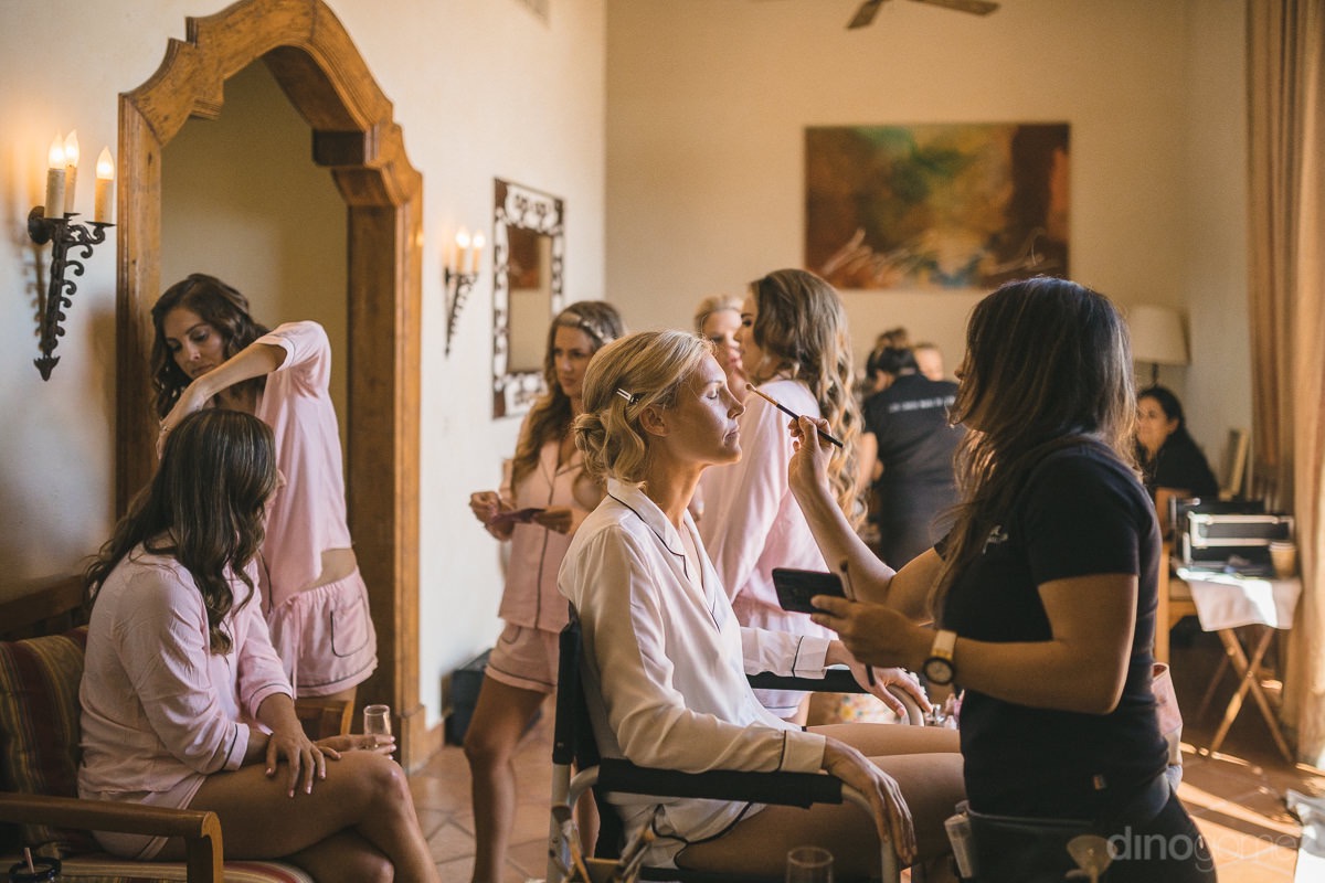 the bridal party gets ready at Cabo del Sol wedding