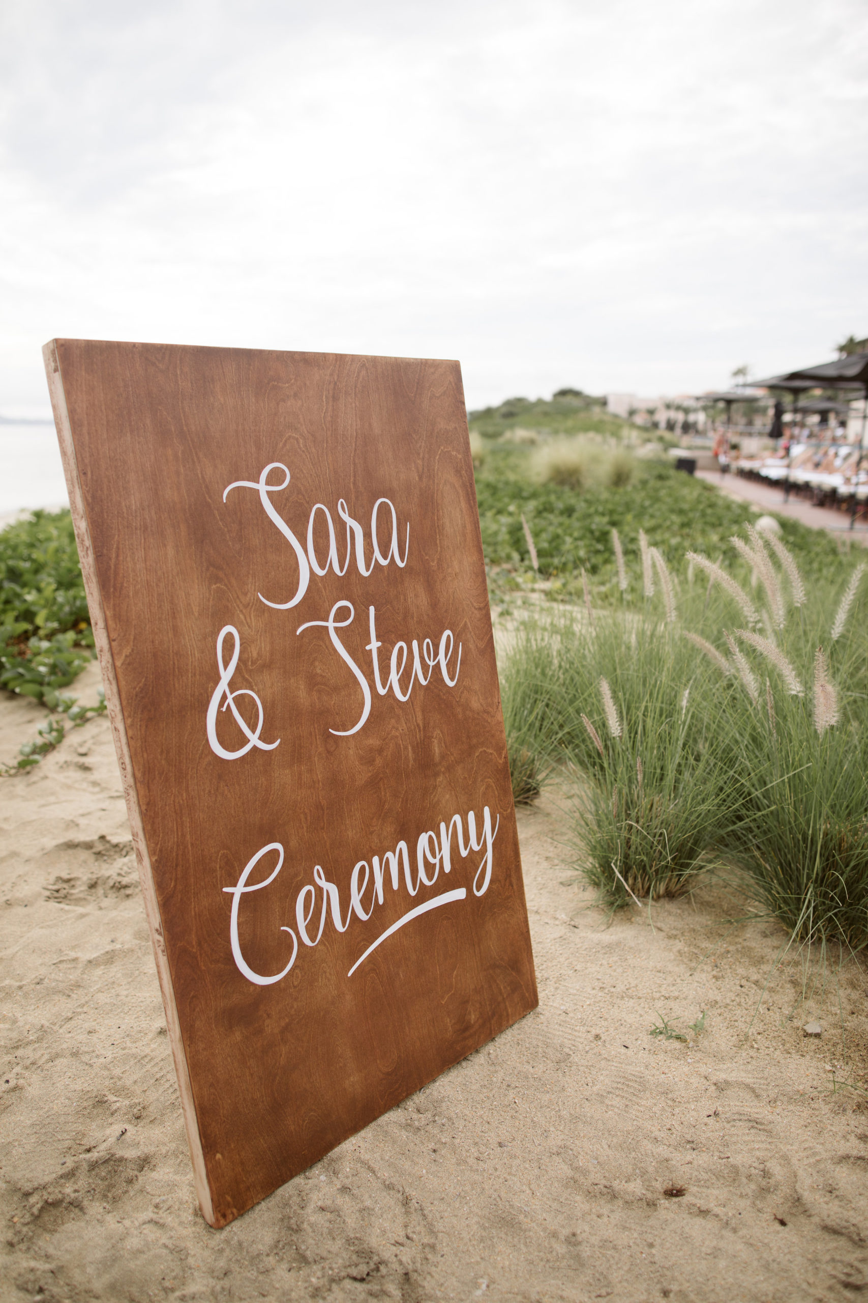 rustic Mexican themed wedding wooden announcement board