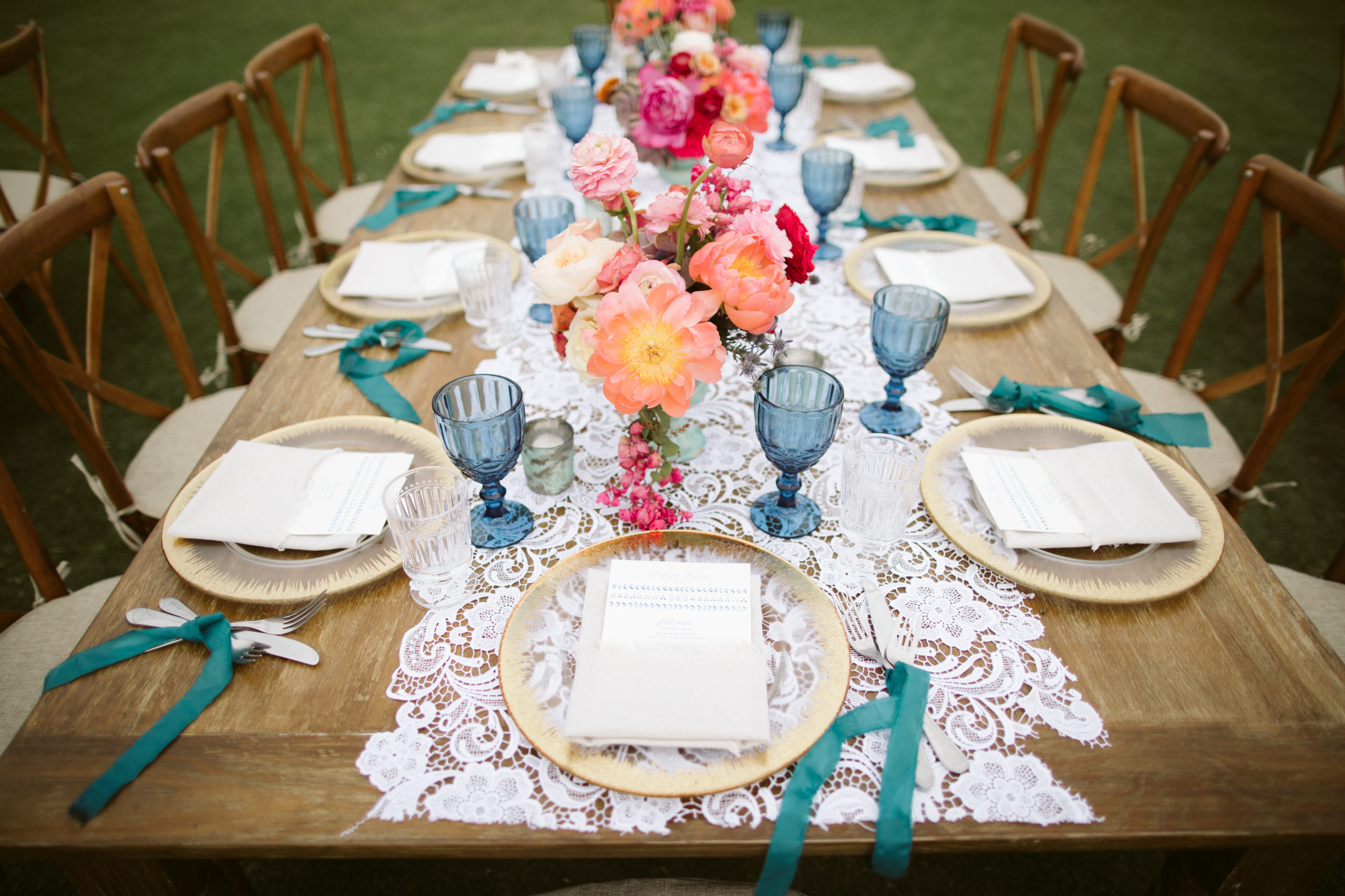 beautiful Mexican themed wedding table setting