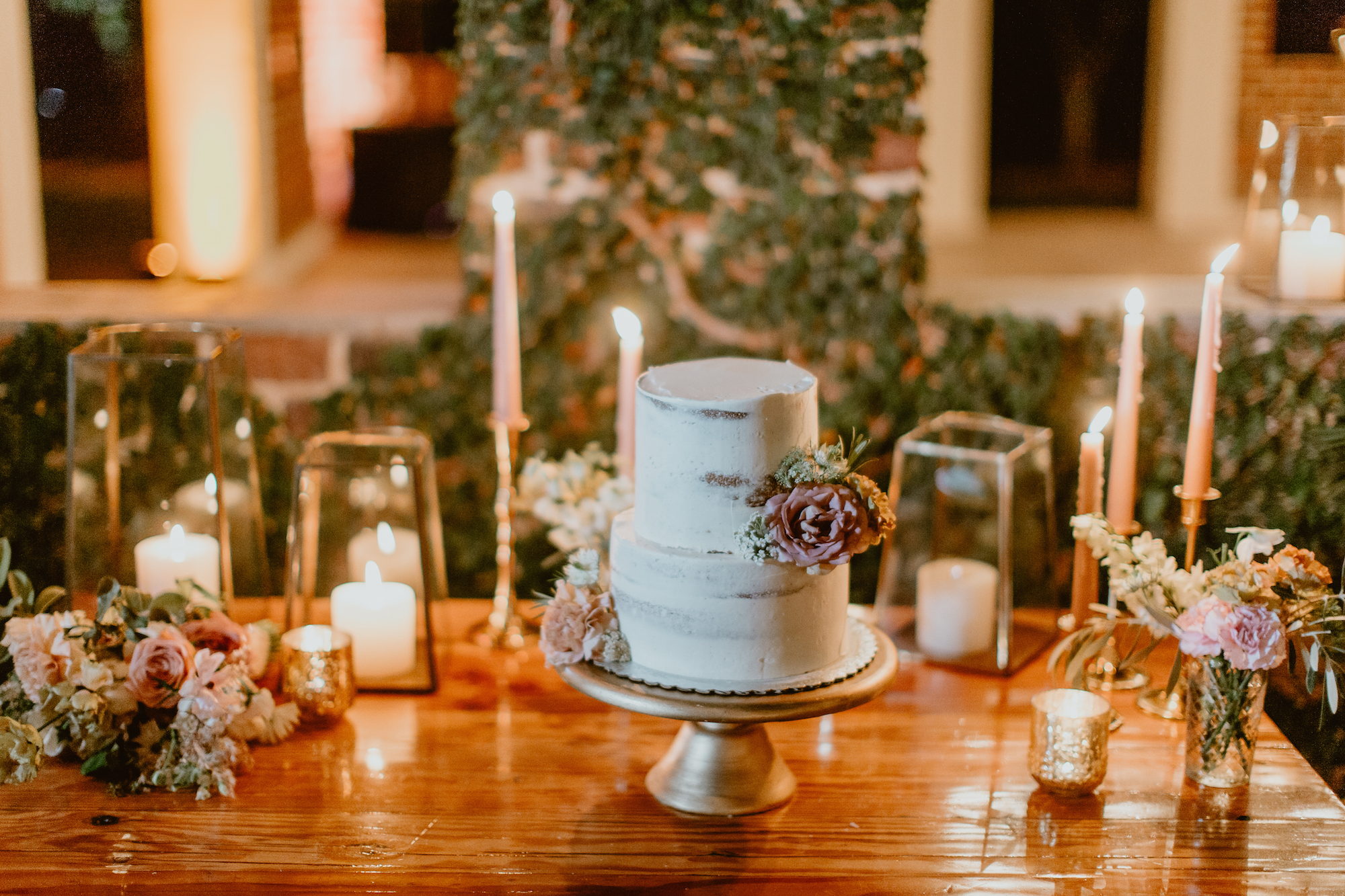 delicious cake at June wedding at Flora Farms
