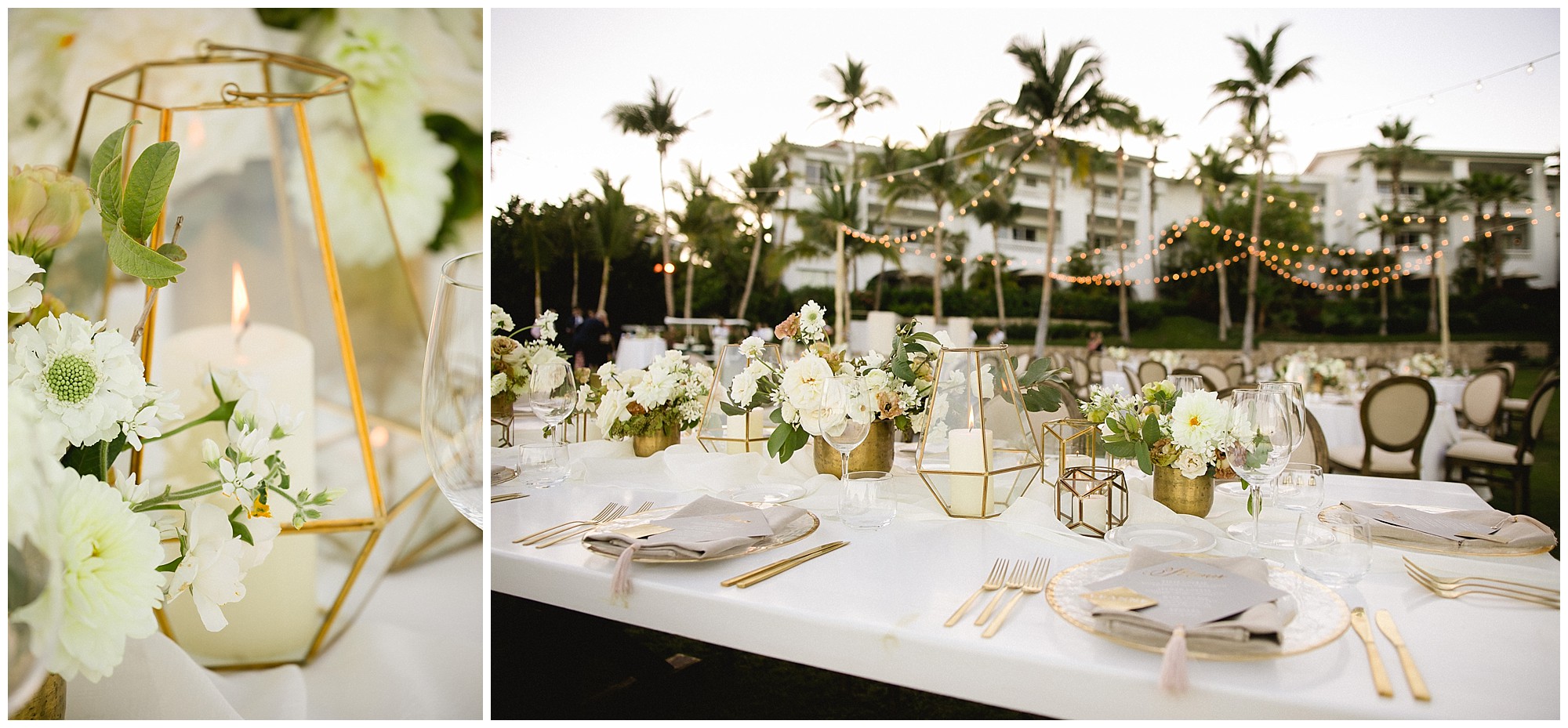 spectacular table settings at One&Only Palmilla wedding