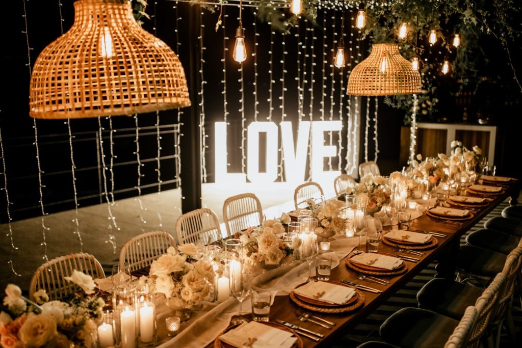 romantic reception highlighting 2021 wedding trends