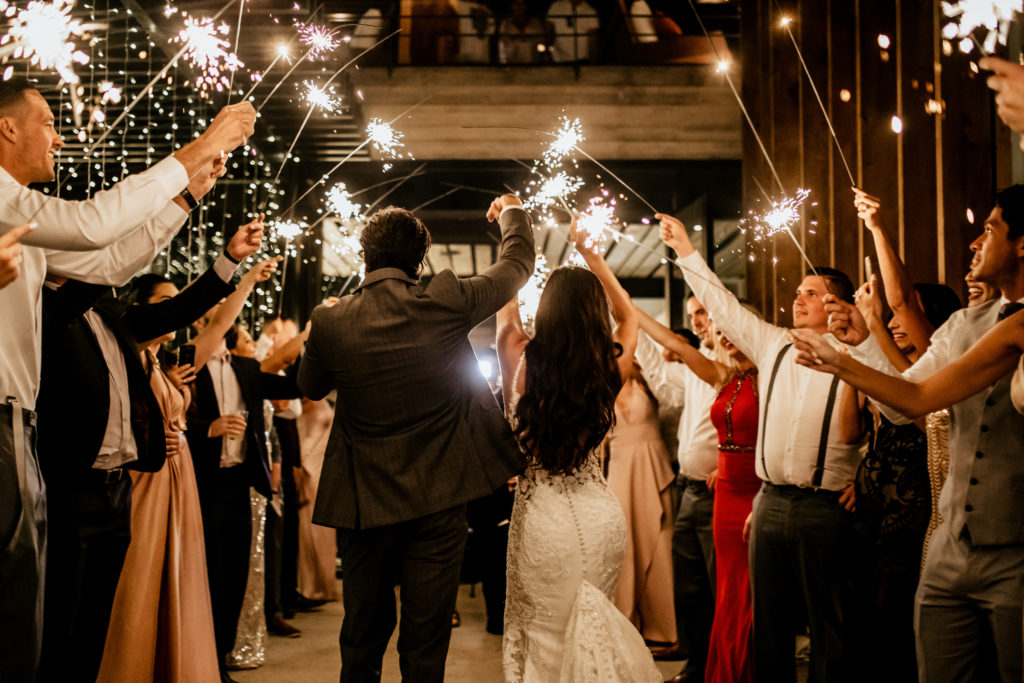 The end of a perfect wedding day timeline - including sparklers!