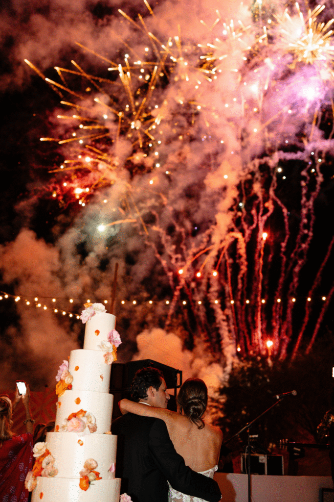 luxury wedding planners created a colorful table scape
