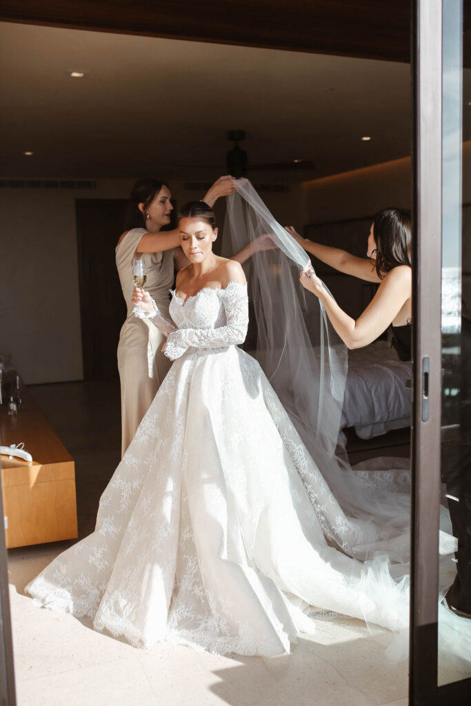 bride getting ready to be married